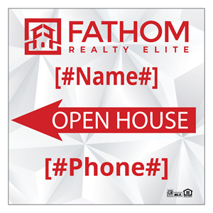 Show details for White Diamond 24x24 Open House Sign - Coroplast