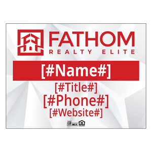 Show details for White Diamond 24x18 Realty Sign - 2 Sided - Metal