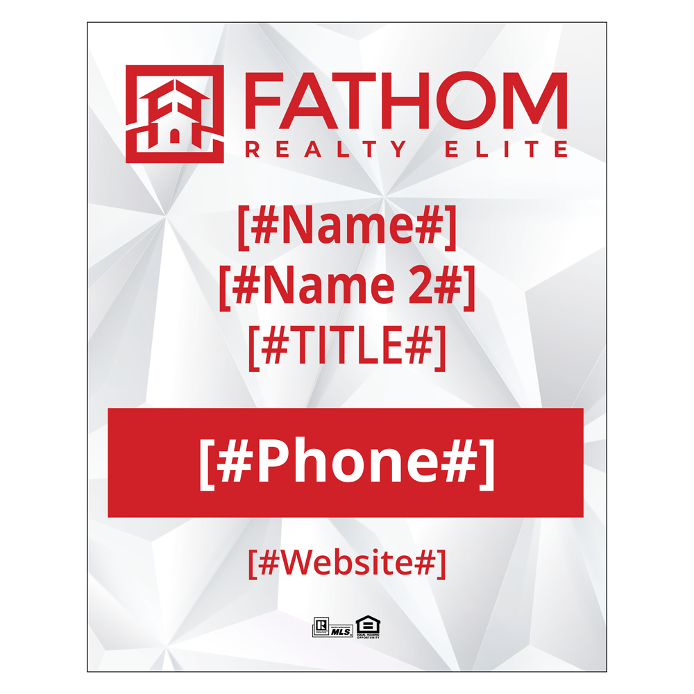 Show details for White Diamond 24x30 Listing Sign - Coroplast