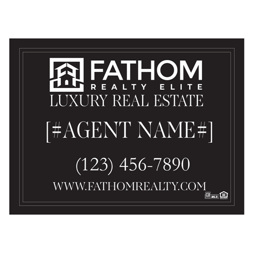 Show details for Luxury 24x18 Listing Sign - 1 Sided - Coroplast