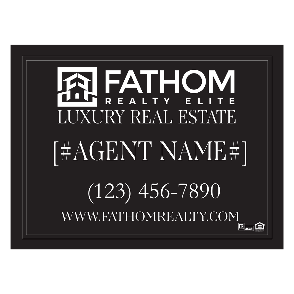 Show details for Luxury 24x18 Listing Sign - 2 Sided - Metal