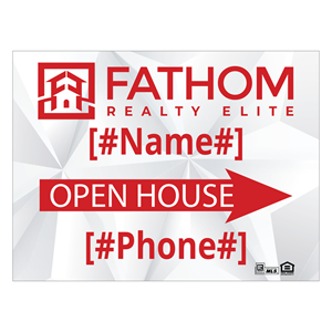 Show details for White Diamond 24x18 Open House - 1 Sided - Coroplast