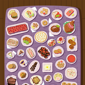 Show details for American Potluck Print